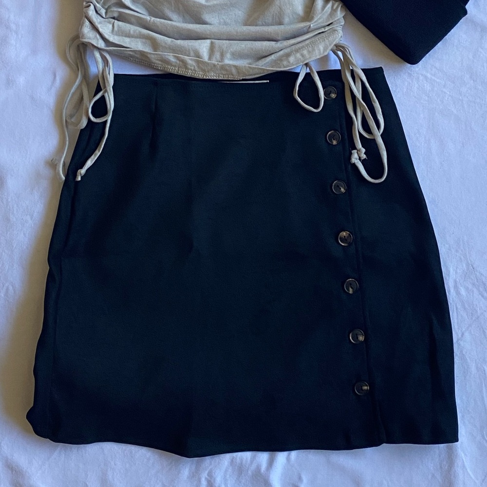 NWT Black Suede Skirt